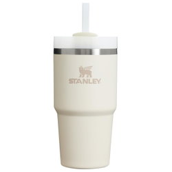 Stanley - termos tip sticla cu pai - Quencher H2.0 FlowState - Crem - 0.6L