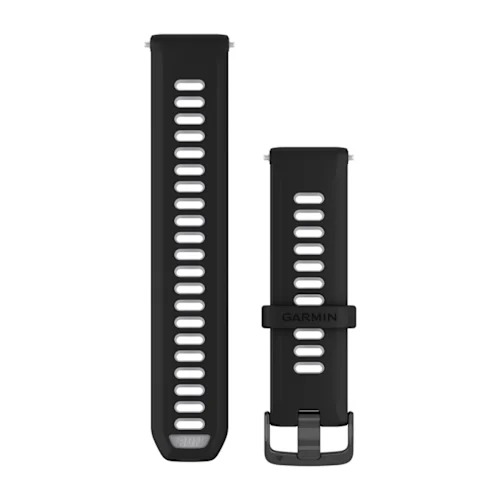 Watch Bands Garmin - curea silicon Forerunner - Quick Release 22 - Negru I Whitestone transparent cu Carcasa slate