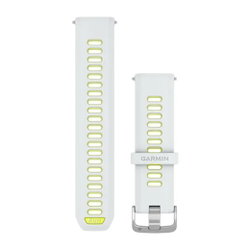 Garmin - curea silicon Forerunner - Quick Release 22 - Alb ceramic I Amp Yellow transparent cu Hardware argintiu