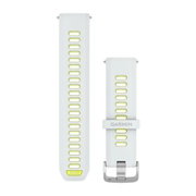 Garmin - curea silicon Forerunner - Quick Release 22 - Alb ceramic I Amp Yellow transparent cu Hardware argintiu
