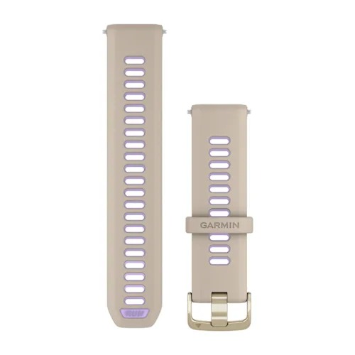 Watch Bands Garmin - curea silicon Forerunner - Quick Release 22 - French Grey I Indigo transparent cu Componente Soft Gold