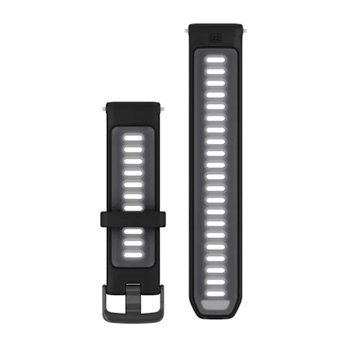 Garmin - curea silicon Forerunner - Quick Release 22 - Negru I Whitestone transparent cu Carcasa slate