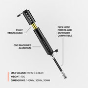 Lezyne - mini pompa - Hand Pump CNC Pocket Drive HV - gri