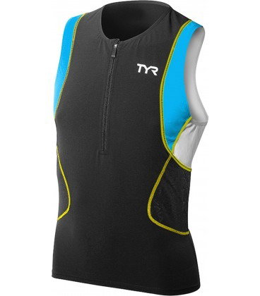 TYR Men Competitor Singlet TYR negru-albastru-galben
