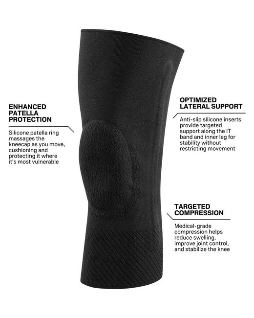 CEP - genuchiera cu suport maxim - max support knee sleeve - black