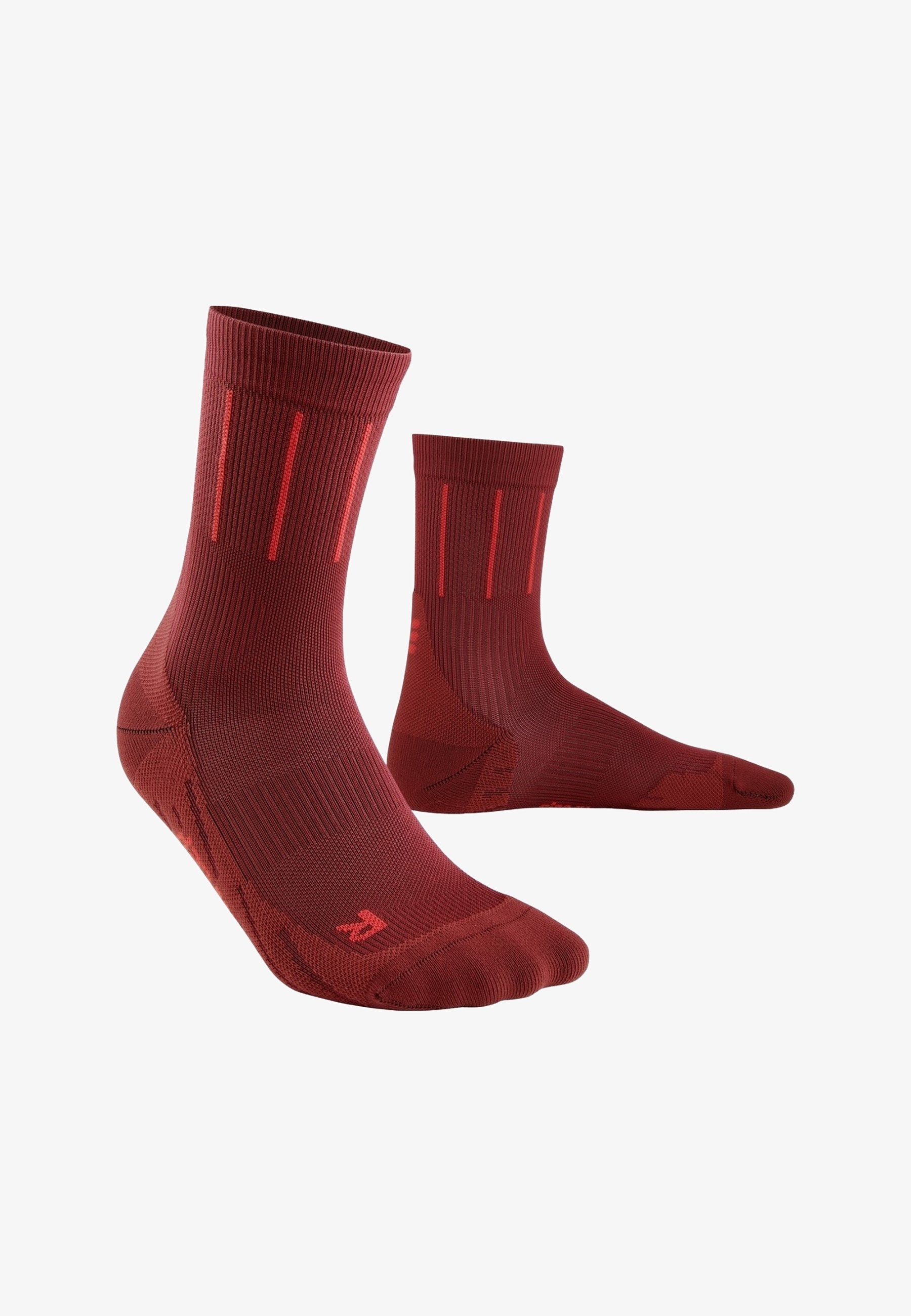 Sporting Goods CEP - sosete compresie medii - pinstripe socks running mid cut - red
