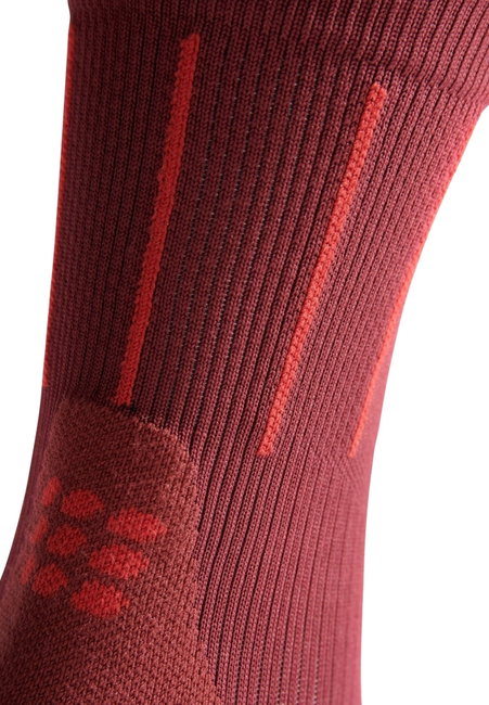 CEP - sosete compresie medii - pinstripe socks running mid cut - red
