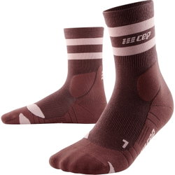 CEP - sosete compresie medii - hiking 80`s mid cut socks W - brown | rose