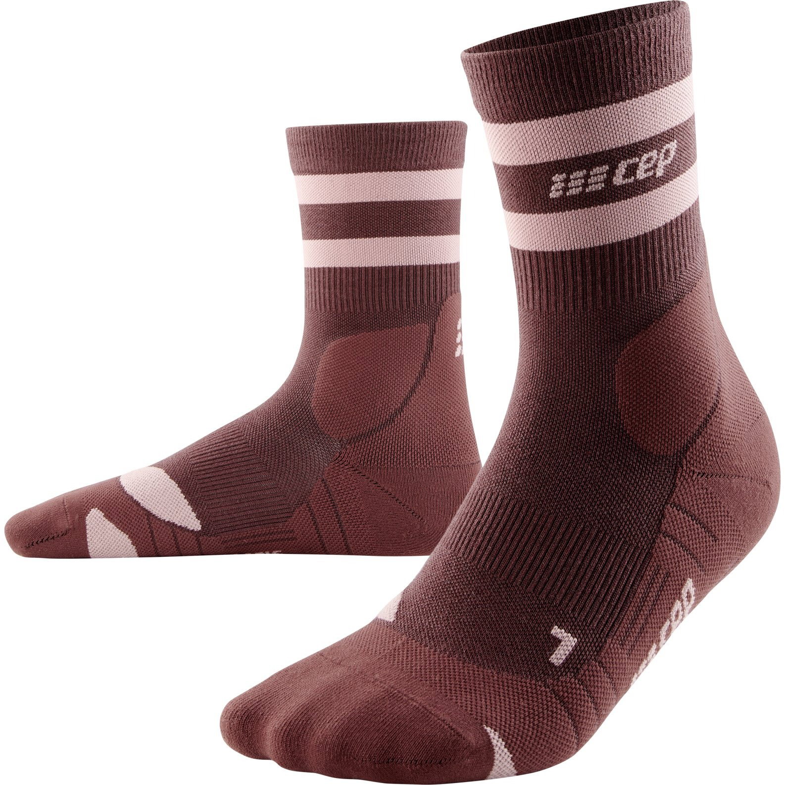 Sporting Goods CEP - sosete compresie medii - hiking 80`s mid cut socks W - brown | rose