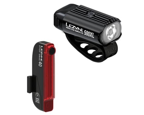 Lezyne - lumini set fata-spate - HECTO DRIVE 500XL/STICK+ DRIVE PAIR INCLUDES 1 FRONT HECTO AND 1 REAR L - USB - negru