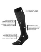 CEP - sosete compresie inalte - flight socks tall W - black