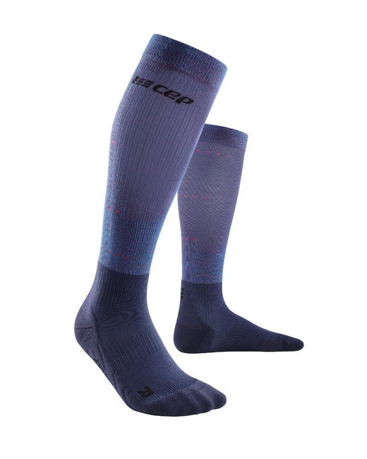 CEP - sosete compresie inalte - infrared recovery socks tall W - blue