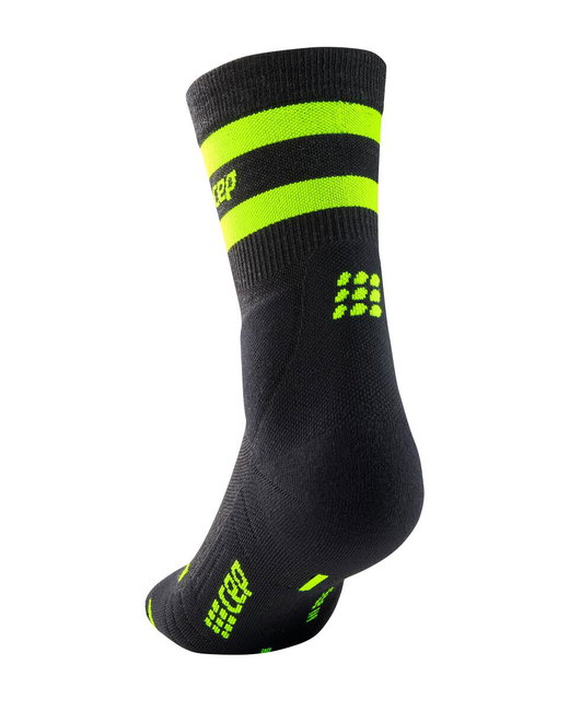 CEP - sosete compresie medii - hiking 80`s mid cut socks - stonegrey | green