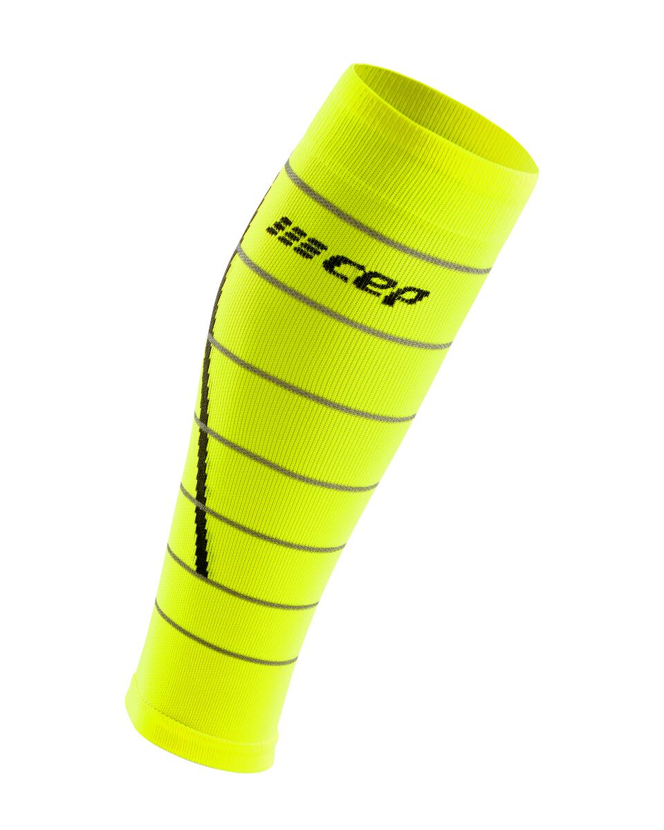 Sporting Goods CEP - jambiere compresie - reflective calf sleeves W - neon yellow