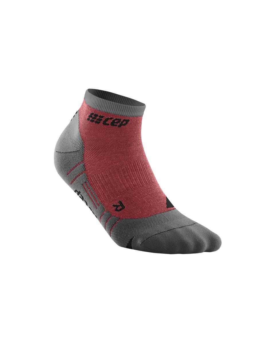 Sporting Goods CEP - sosete compresie peste glezna - hiking light merino low-cut socks W - berry | grey