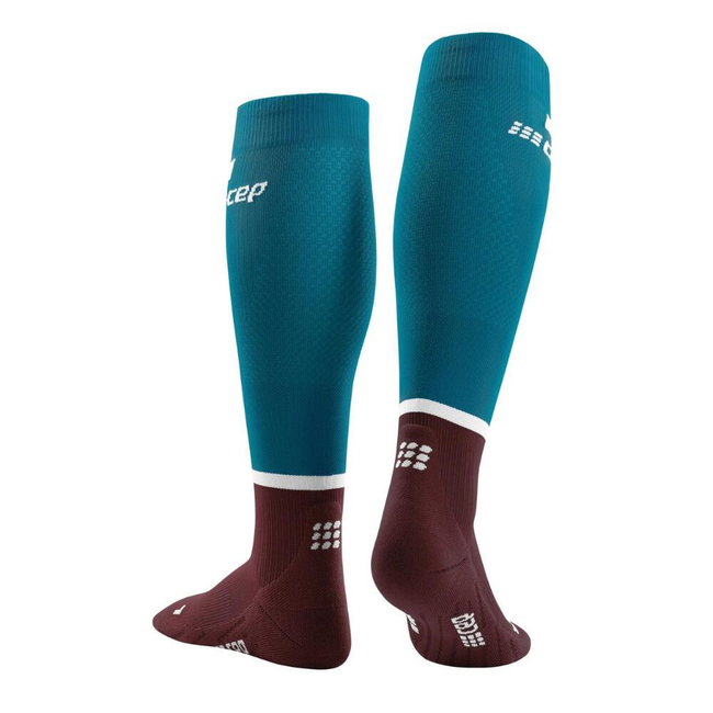 CEP - sosete compresie inalte - the run socks tall v4 W - petrol | dark red