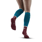 CEP - sosete compresie inalte - the run socks tall v4 W - petrol | dark red