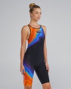 TYR - costum intreg tehnic - VENZO Open Back Volconyx W - portocaliu | bleumarin