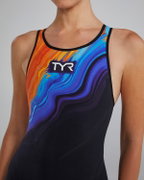 TYR - costum intreg tehnic - VENZO Open Back Volconyx W - portocaliu | bleumarin
