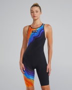 TYR - costum intreg tehnic - VENZO Open Back Volconyx W - portocaliu | bleumarin