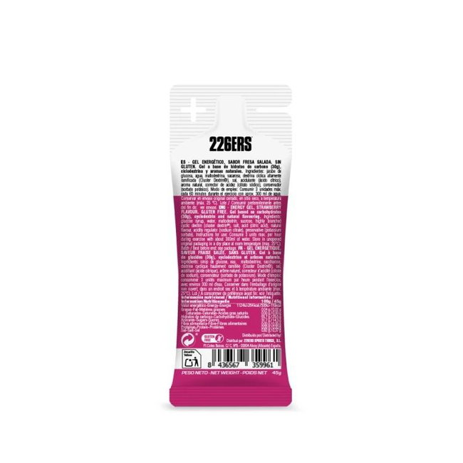 Gel energizant 226ers High Energy Gel XS 45g - căpșuni sărate