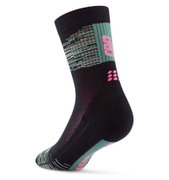 CEP - sosete compresie medii - paris vibes 80`s socks mid cut W - black | green mix
