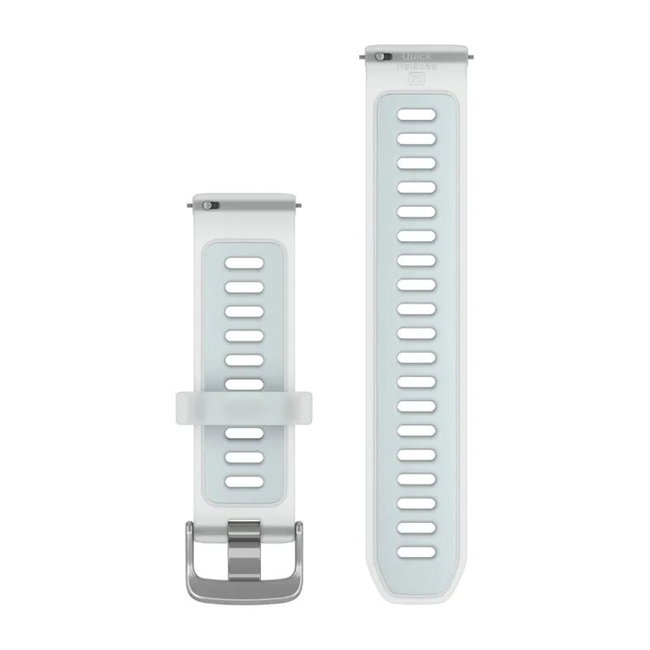 Garmin - curea silicon - Quick Release 20 - Whitestone translucid I Cloud blue cu hardware argintiu