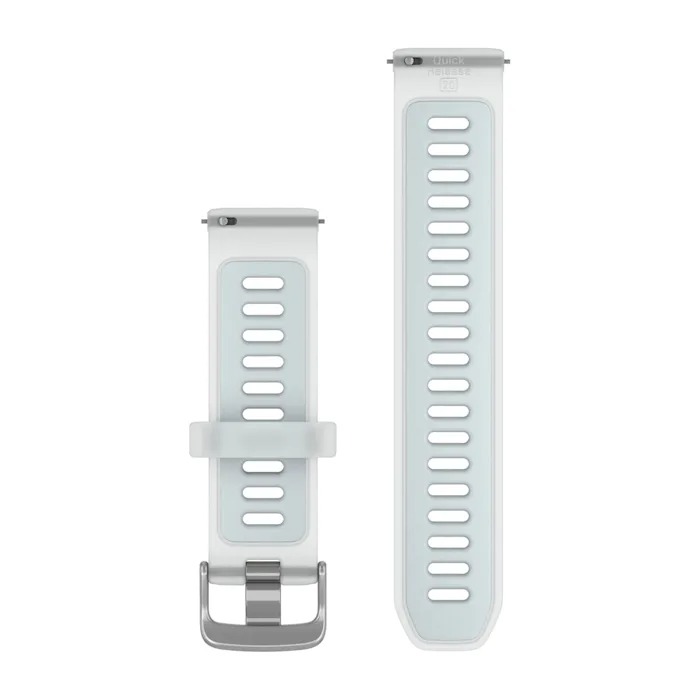 Watch Bands Garmin - curea silicon - Quick Release 20 - Whitestone translucid I Cloud blue cu hardware argintiu