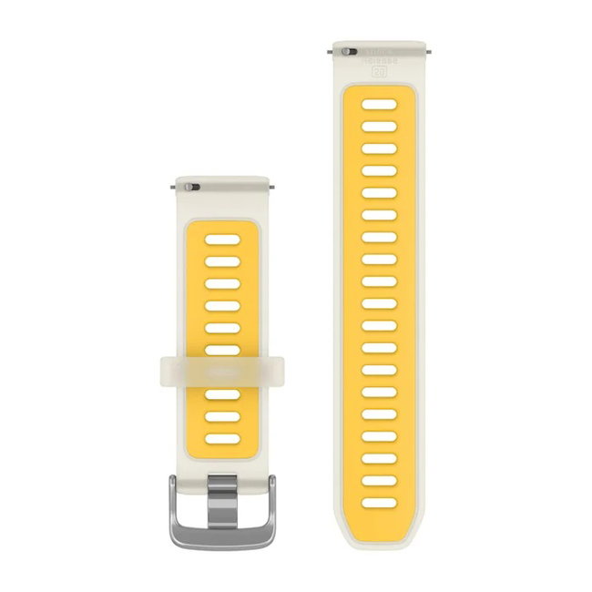 Garmin - curea silicon - Quick Release 20 - Translucent bone I Mango cu hardware argintiu