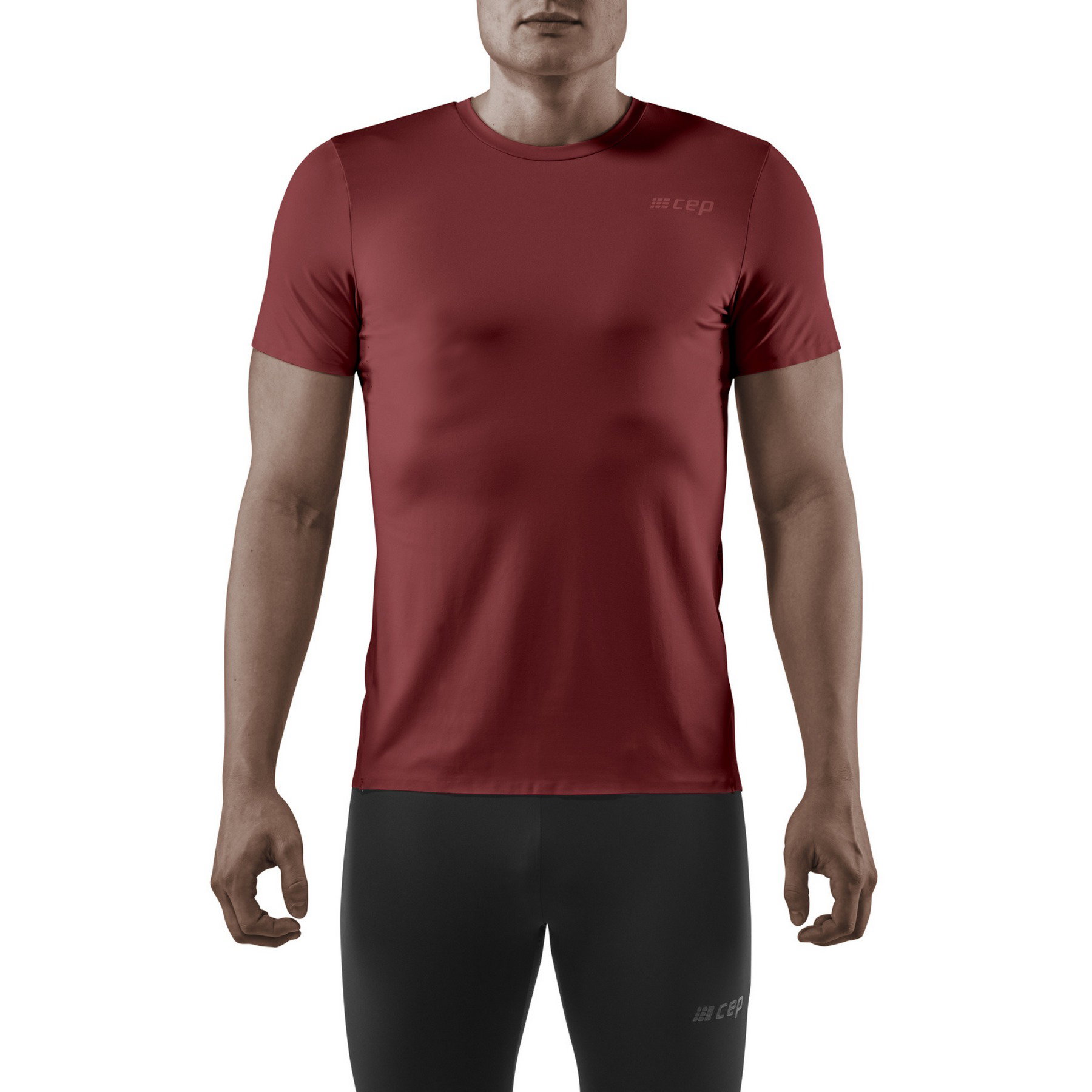 Sporting Goods CEP - tricou tehnic - run shirt round neck short sleeve - dark red