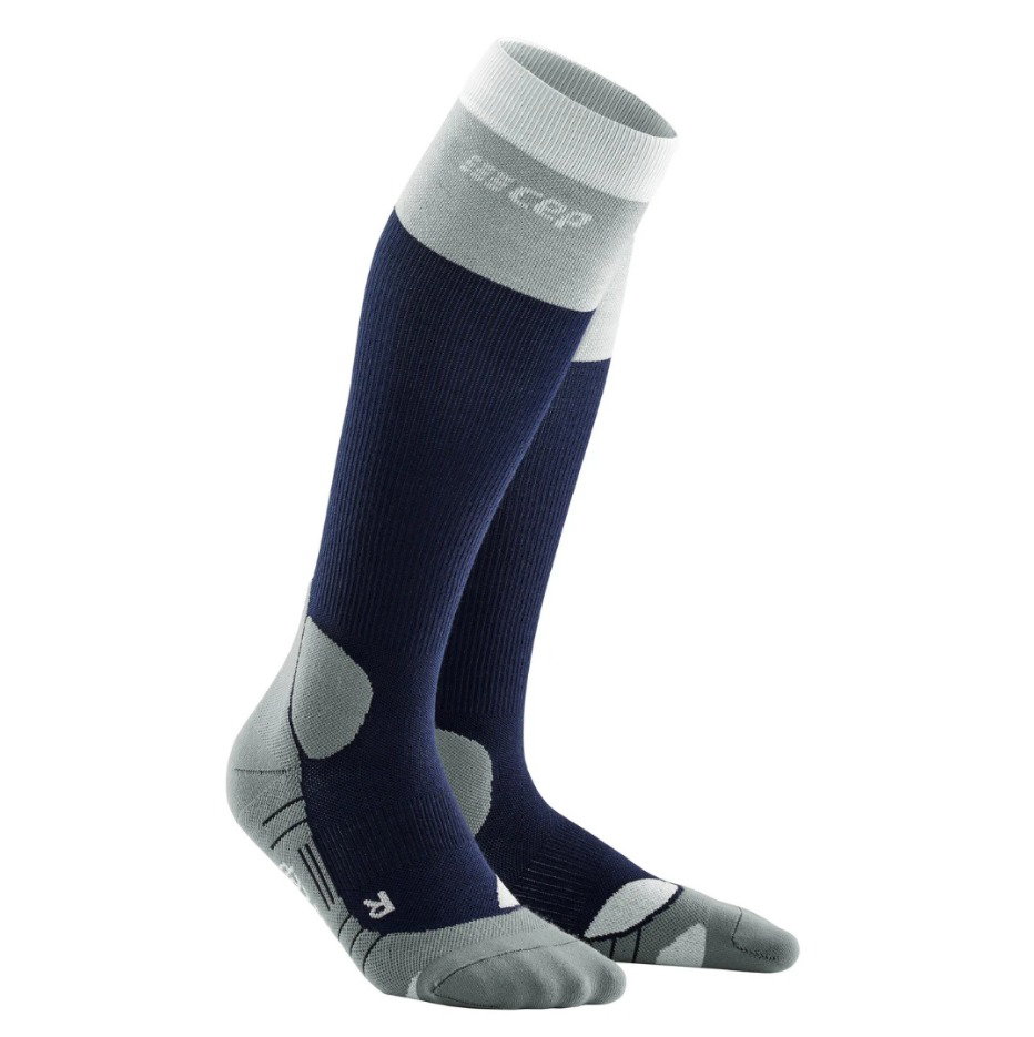 Sporting Goods CEP - sosete compresie inalte - Hiking Light merino Socks W - Marine Blue I Grey