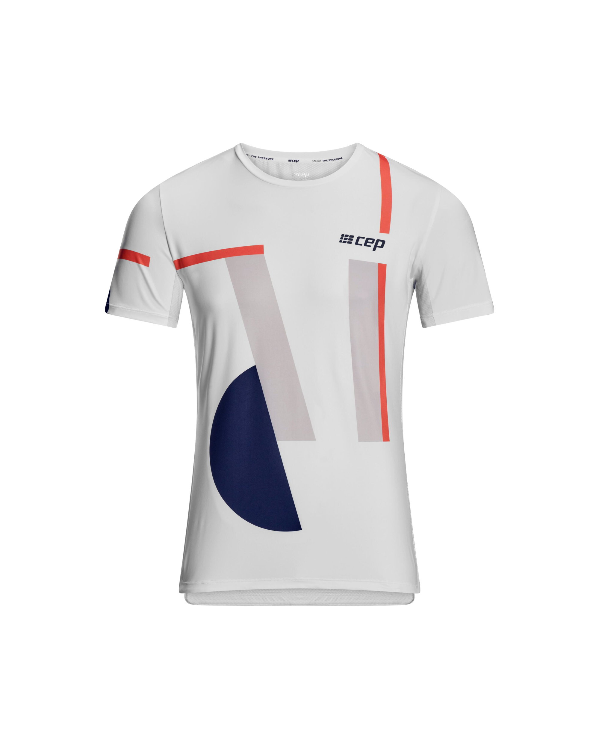Sporting Goods CEP - tricou tehnic - the run shirt round neck short sleeve v5 - white | geometrics