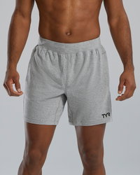 TYR - pantaloni scurti - UltraSoft Men's Midweight Terry A.M. Shorts - Light Heather Grey