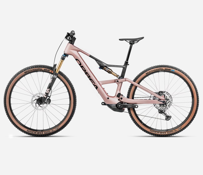 Bicicletă electrică eMTB Trail Orbea RISE SL M10 420W - Desert Rose | Carbon Raw (Matt)