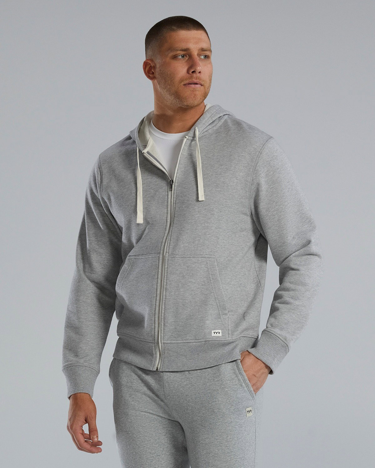 TYR TYR - hanorac - UltraSoft Terry Full-Zip Hoodie - gri
