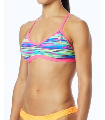 TYR - bustiera - Bonzai Crosscut Tieback Top W - blue multi