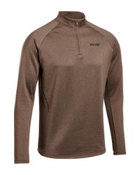 CEP - bluza cu maneca lunga - cold weather zip shirt long sleeve - brown
