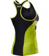 TYR - maiou triatlon - Tri Tank Comp W - negru lime