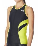 TYR - maiou triatlon - Tri Tank Comp W - negru lime