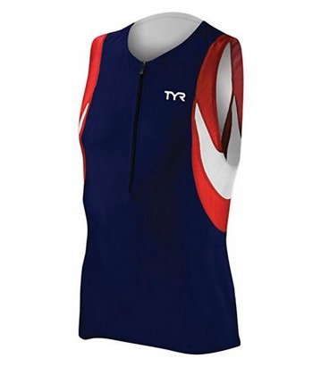 TYR TYR - bluza triatlon fara maneci - Men's Competitor Singlet - bleumarin rosu