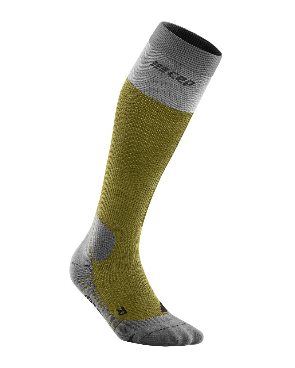 Sporting Goods CEP - sosete compresie medii - hiking light merino socks W - olive | grey