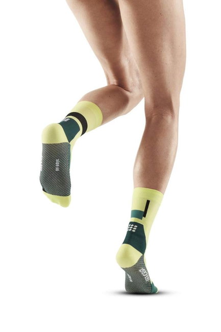 CEP - sosete compresie medii - the run limited 2024.1 socks mid cut W - lime