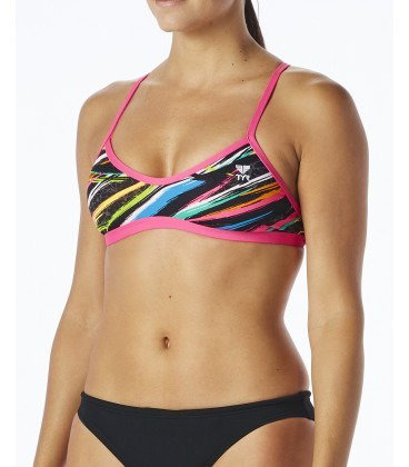 TYR TYR -  bustiera - Top Ravana Crosscut Tieback - black multi
