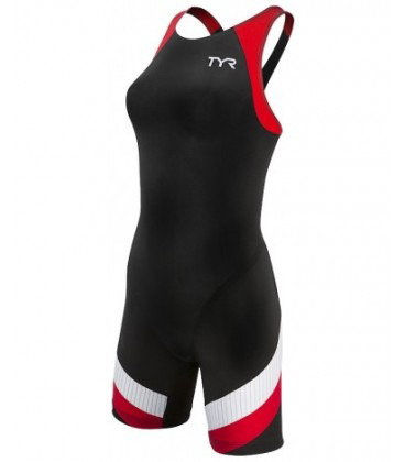 TYR TYR - costum triatlon - Carbon Aeroback Trisuit W- negru rosu