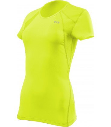 TYR TYR - tricou alergare - All Elements Running W - galben fluo