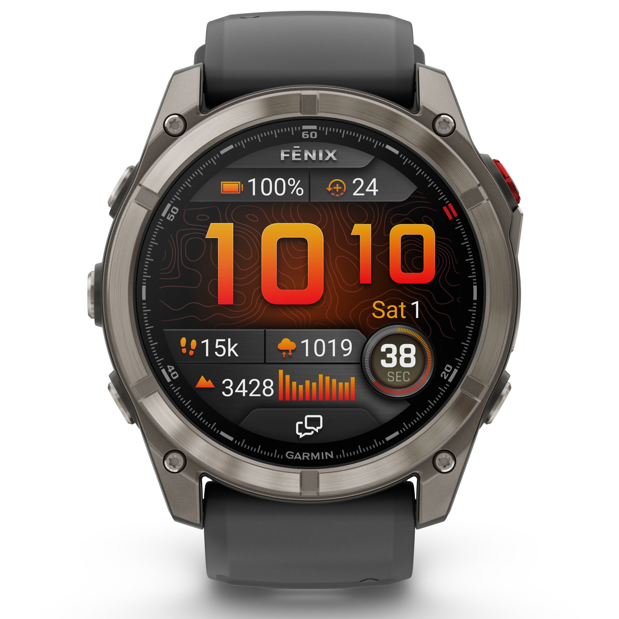 etichete autocolante Garmin fenix 8 Pro AMOLED Sapphire 51mm - smartwatch premium GPS argintiu Titanium