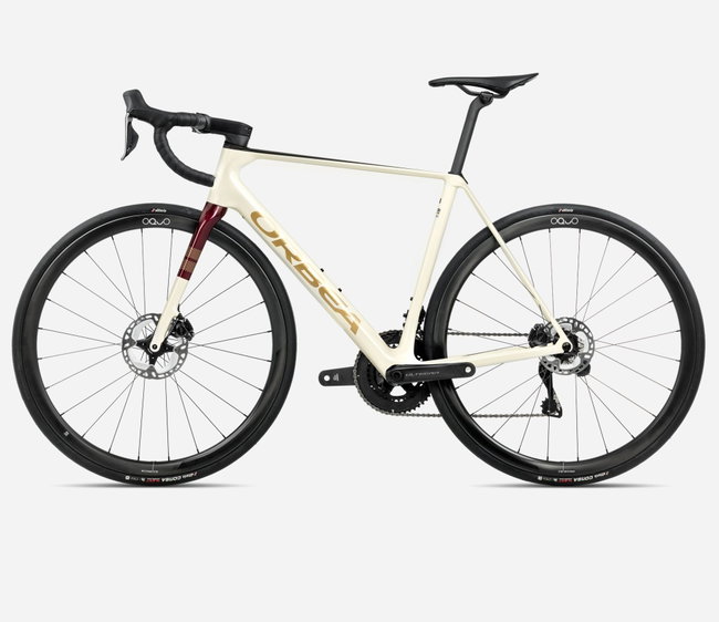 Bicicletă șosea race Orbea ORCA M20iTEAM - Ivory White | Burgundy (Gloss) | Vulcano (Matt)