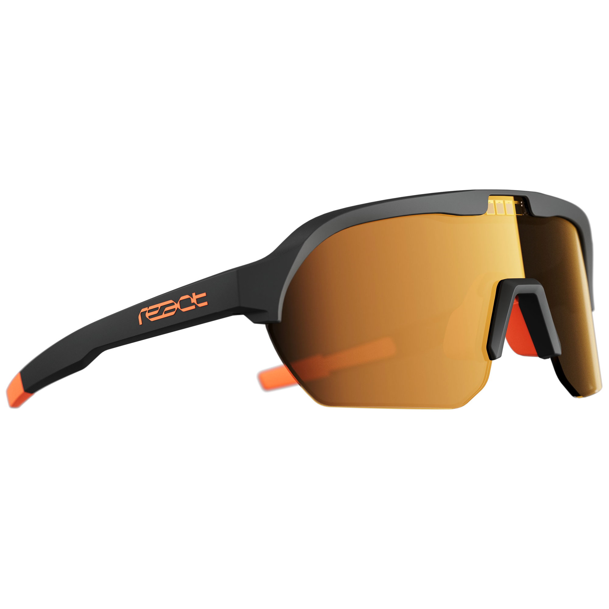 Ochelari de soare electro fotocromatici React Swiss OPTRAY RUBY - lentila portocalie si rama neagra