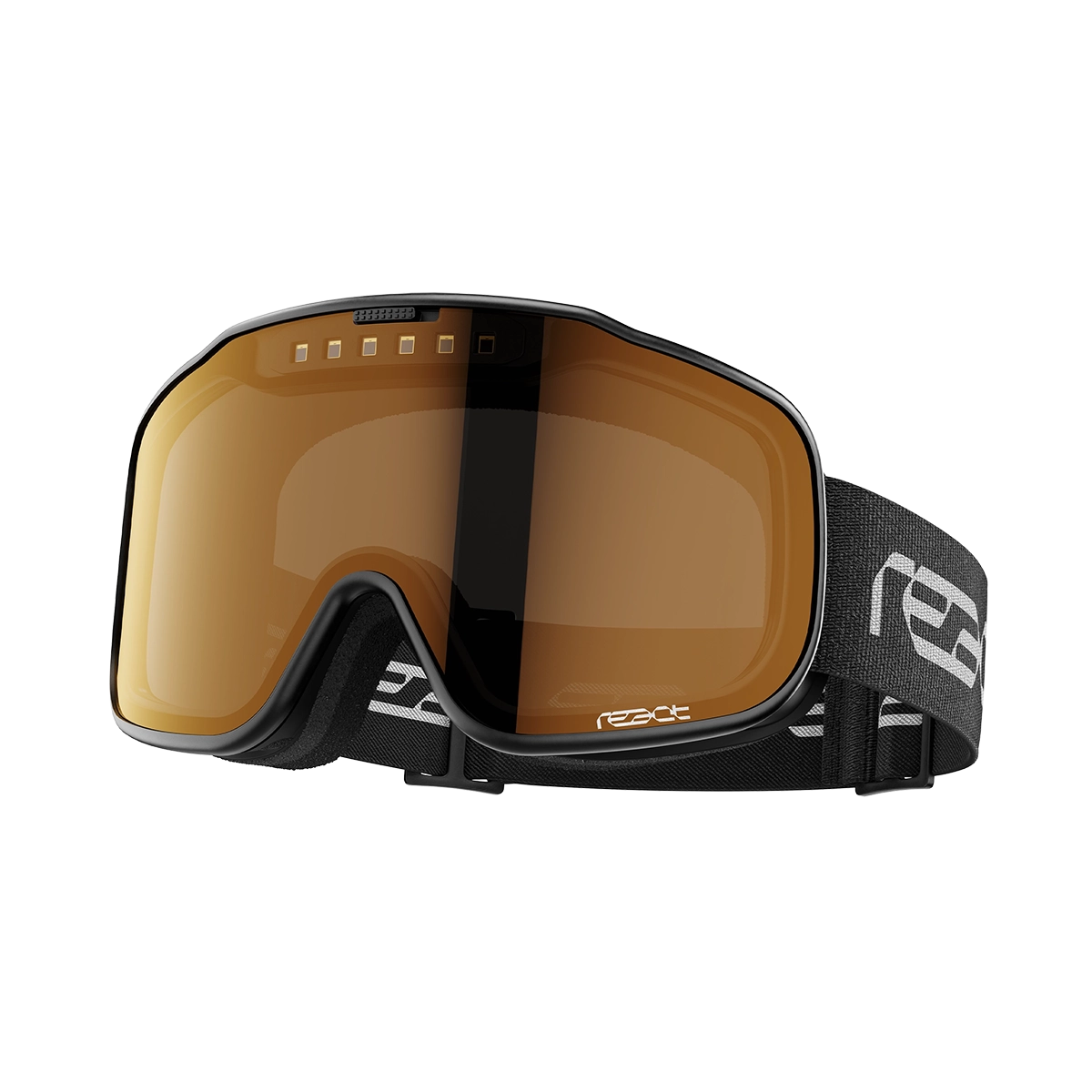 Ochelari de schi electro fotocromatici React Swiss SIGHT - lentila Ruby si rama neagra