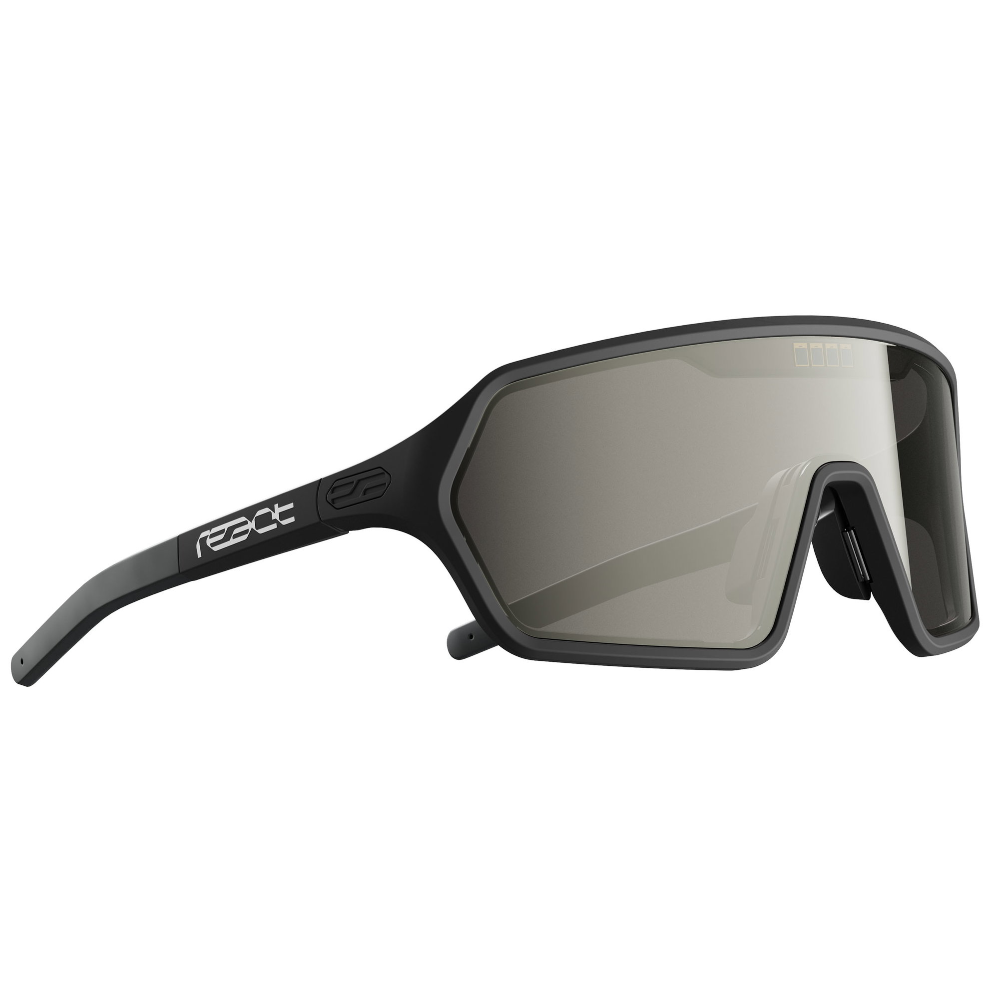 bloc de masura si protectie Ochelari de soare electro fotocromatici React Swiss REV ONYX - lentila gri si rama neagra - masura S